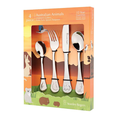 Australian Animals 4pce Childrens Cutlery Set