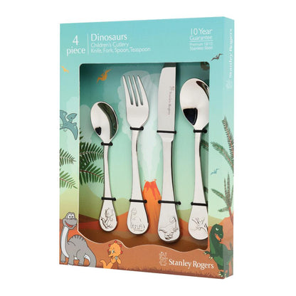 Dinosaur 4pce Childrens Cutlery Set