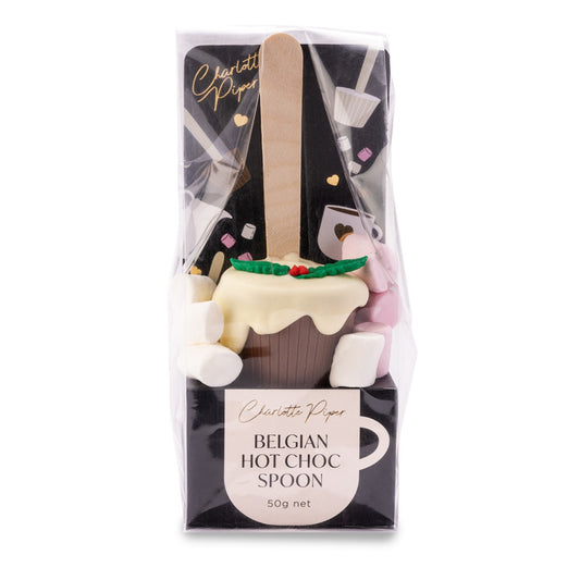 Hot Chocolate Christmas Pudding Spoon | Milk - Charlotte Piper 50g