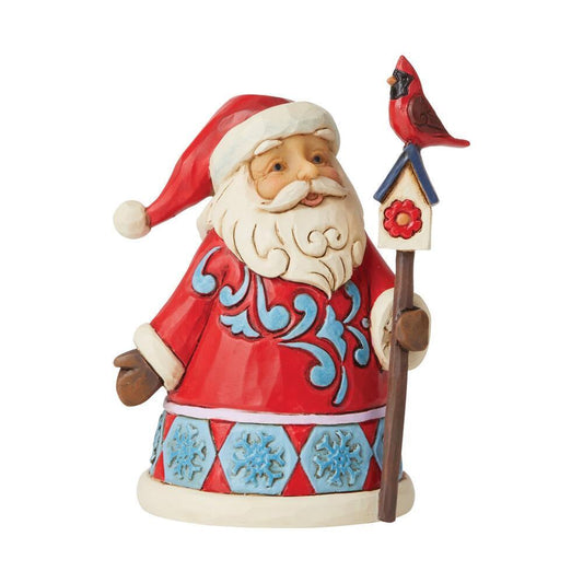 Santa w/Cardinal Birdhouse