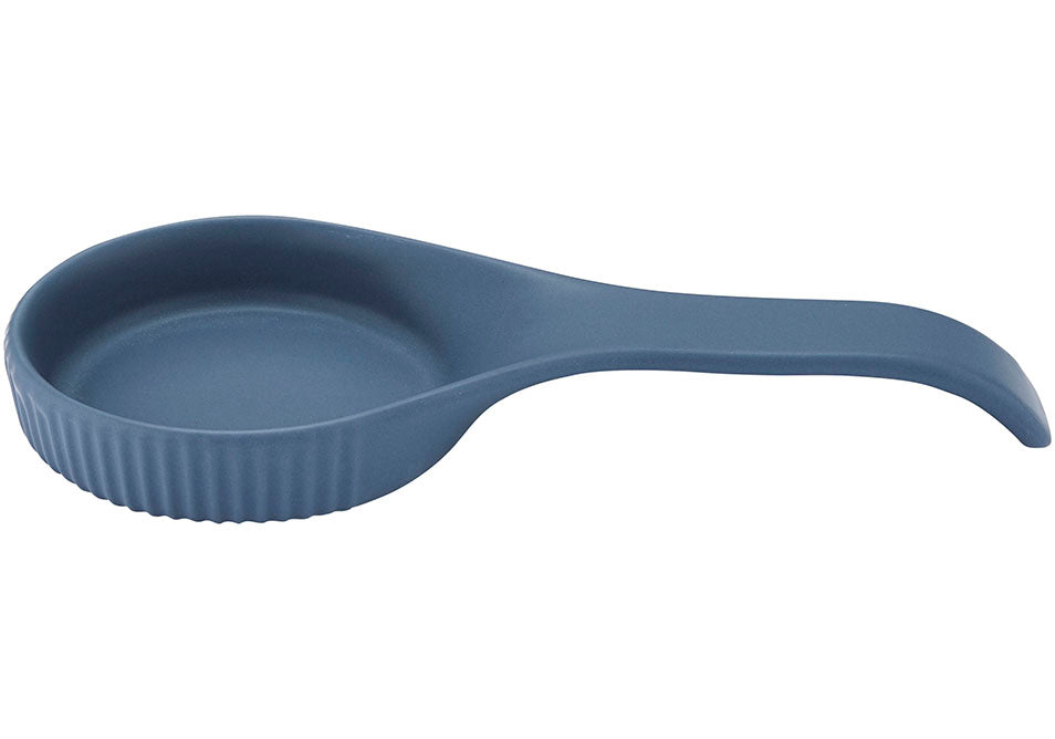 Linear Ribbed Spoon Rest - Blue