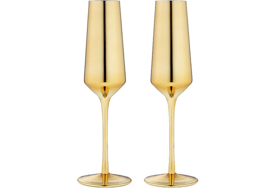 Aurora Champagne Glasses - Gold