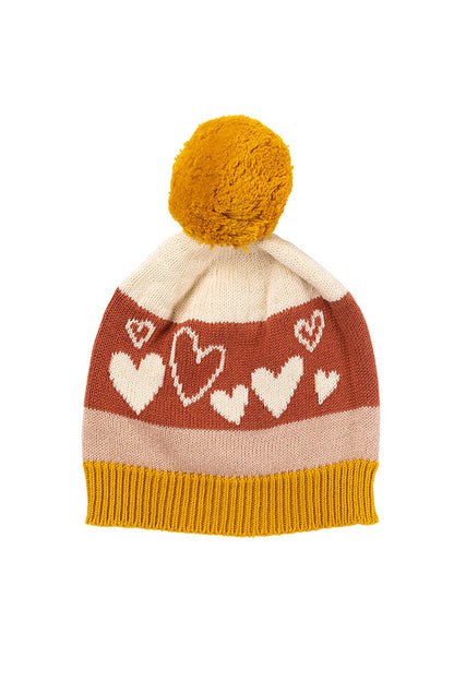 Baby Beanie - Love Heart Blush