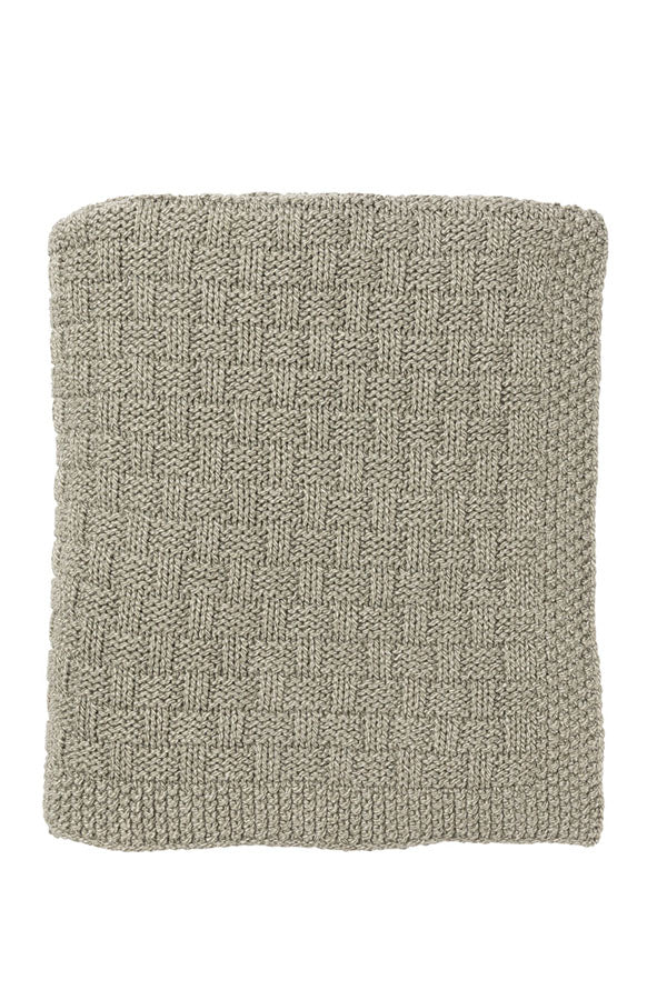 Basket Weave Throw Dove Grey