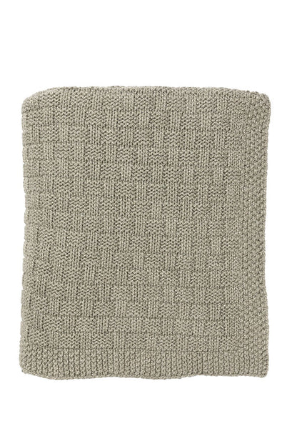 Basket Weave Throw Dove Grey