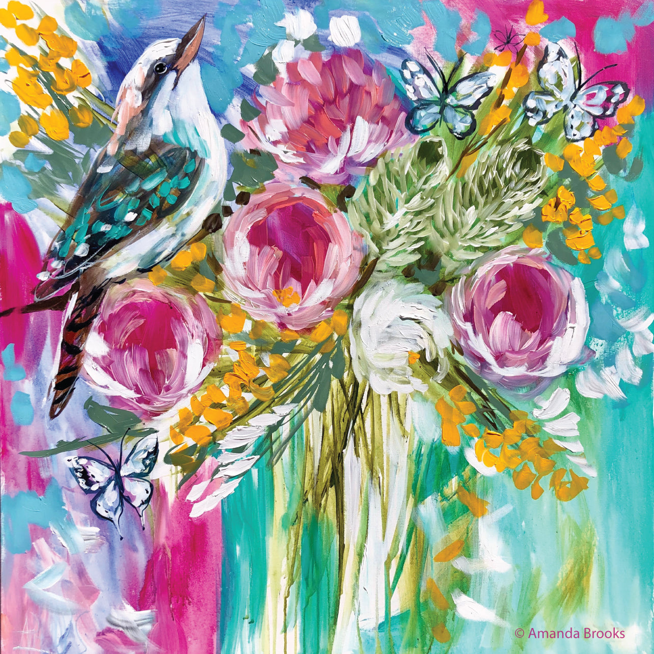 Lilli Rock Coaster - Birds and Blooms Collection by Amanda Brooks