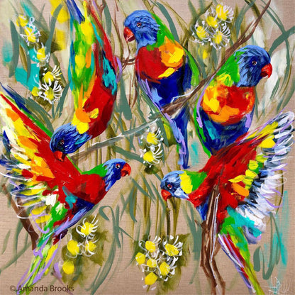 Lilli Rock Coaster - Bird Art by Amanda Brooks
