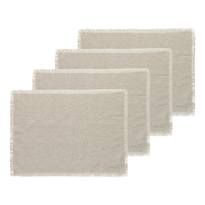 Fray Flax Placemats - Set 4