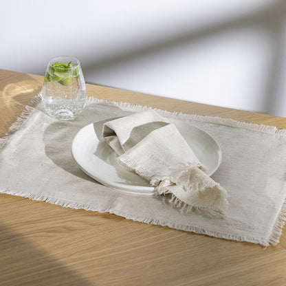 Fray Flax Placemats - Set 4