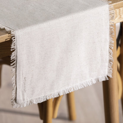 Fray Flax Table Runner