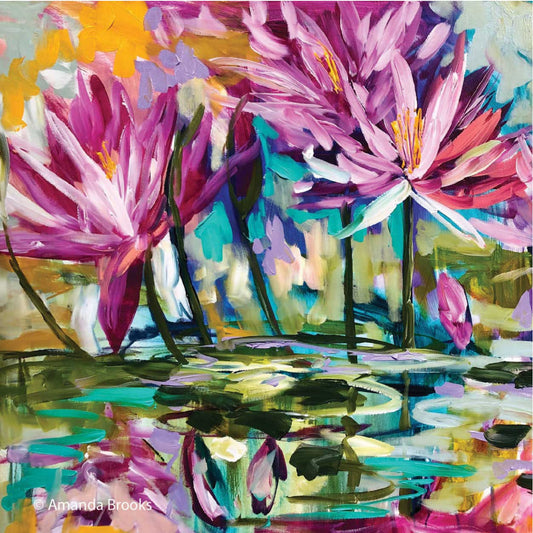 Water Lily Sunset Coasters