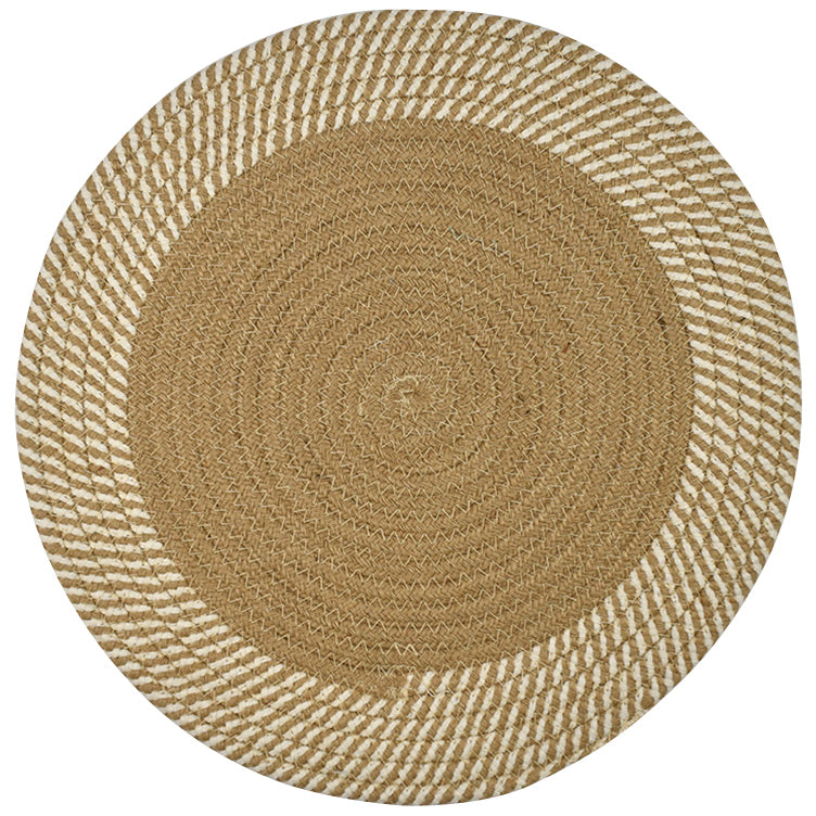 Demi Cotton Round Placemat - Natural/Ivory