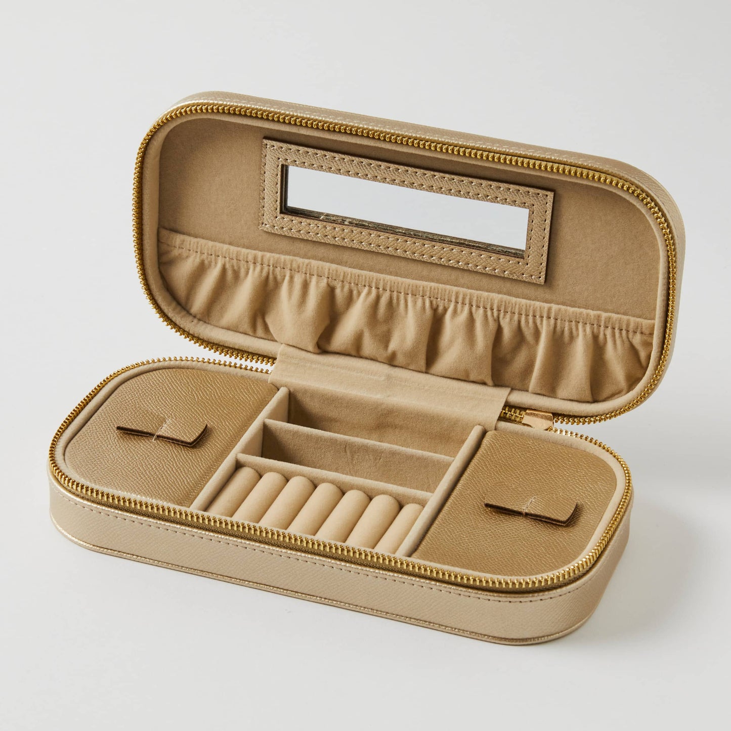 Ambrosia Rectangular Jewellery Case | Gold