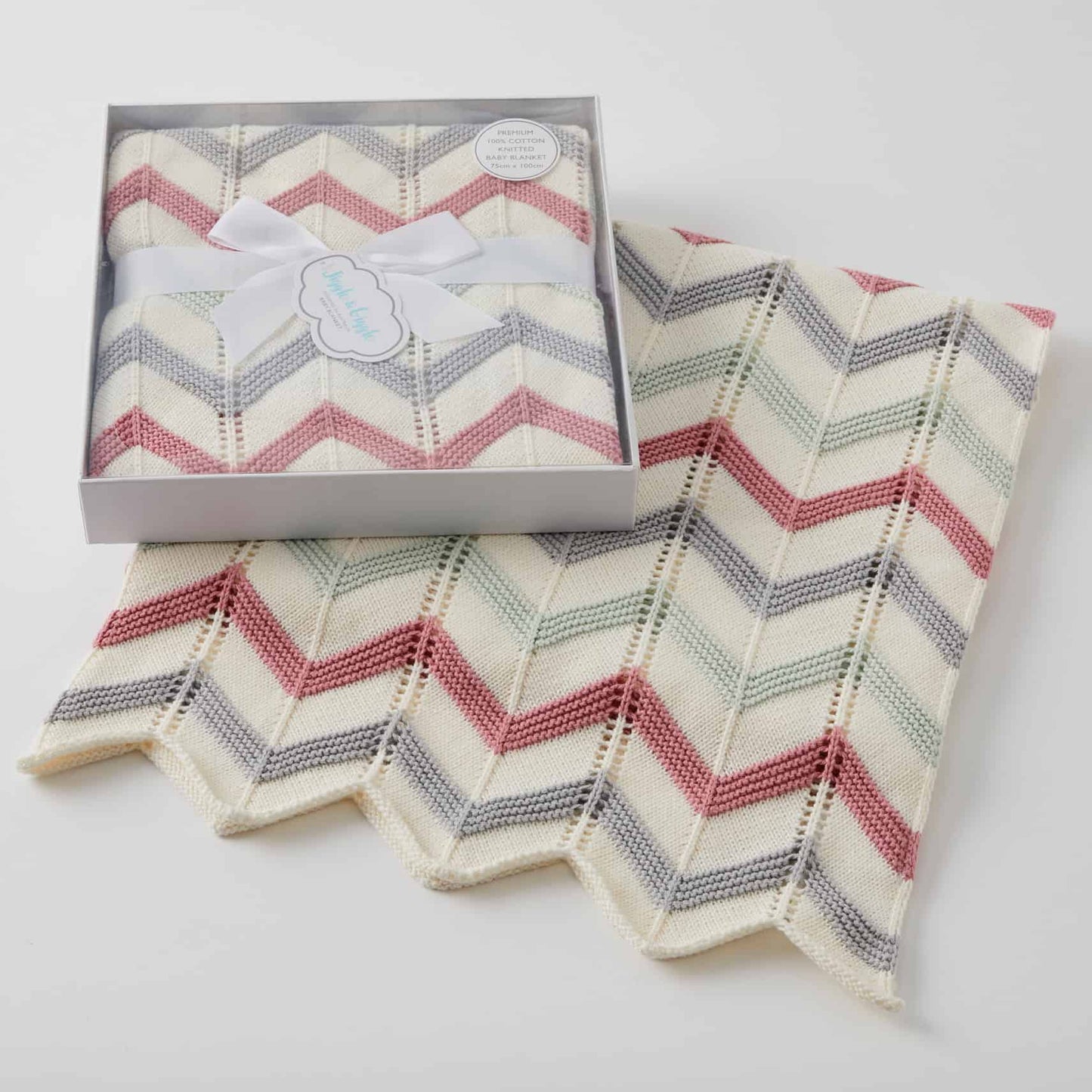 Baby Blanket Zig Zag - Blush