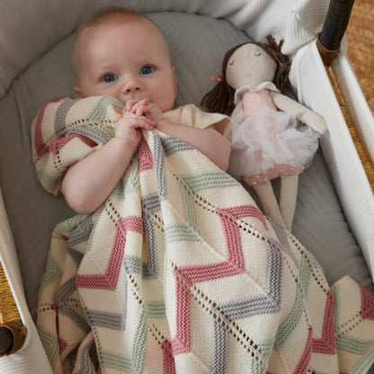 Baby Blanket Zig Zag - Blush