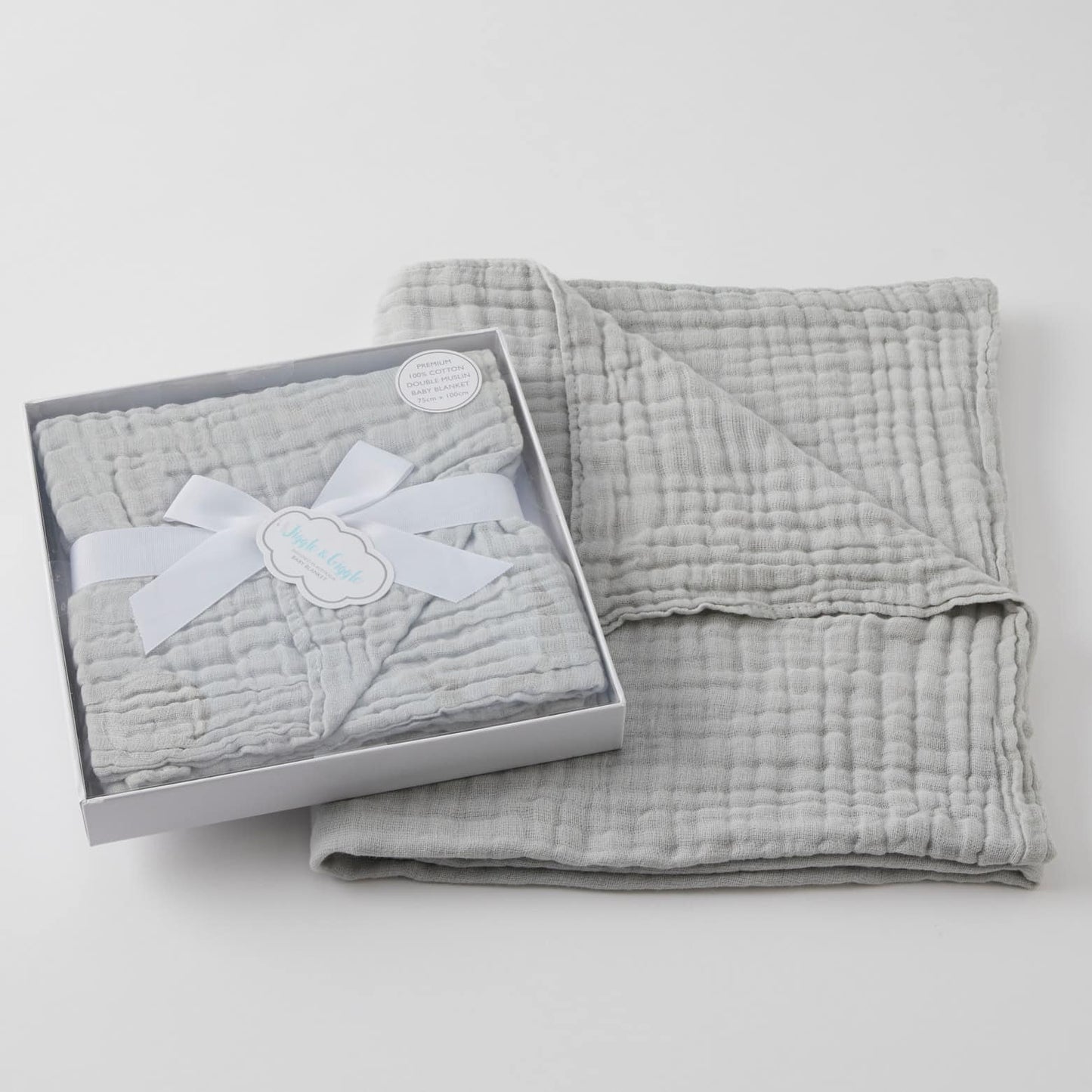 Baby Blanket Double Muslin - Grey