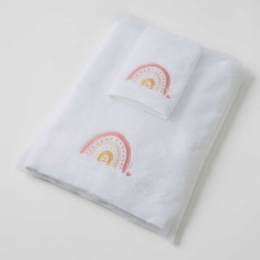 Baby Towel & Washer Set - Rainbow