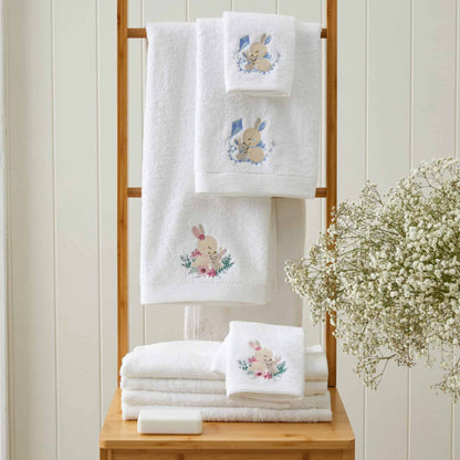 Baby Towel & Washer Set - Pink Bunny