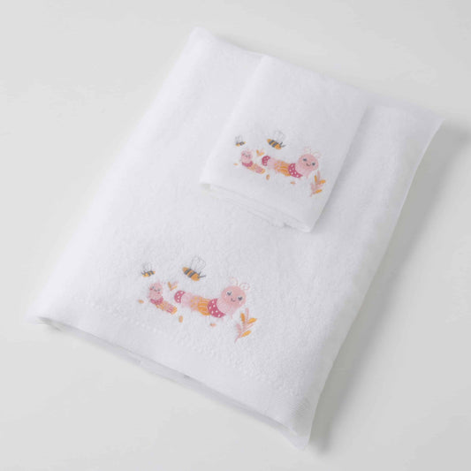 Baby Towel & Washer Set - Little Critters Pink