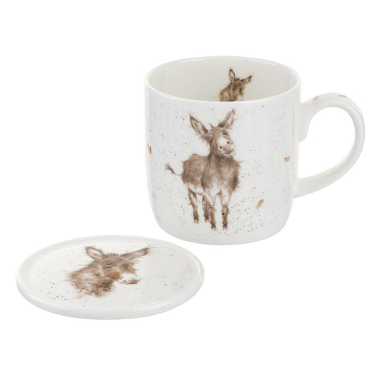Mug & Coaster Set Royal Worcester Wrendale Gentle Jack Donkey