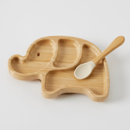 Fred Bamboo Divider Plate & Spoon