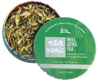 Tea Mug For One with Well Being Tea Loose Leaf Travel Tin
