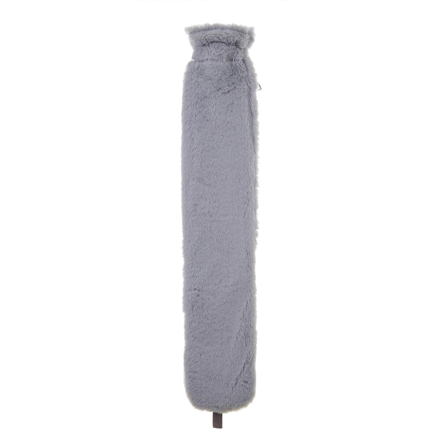 Long Hot Water Bottle - Grey Faux Fur