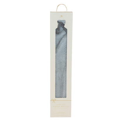 Long Hot Water Bottle - Grey Faux Fur