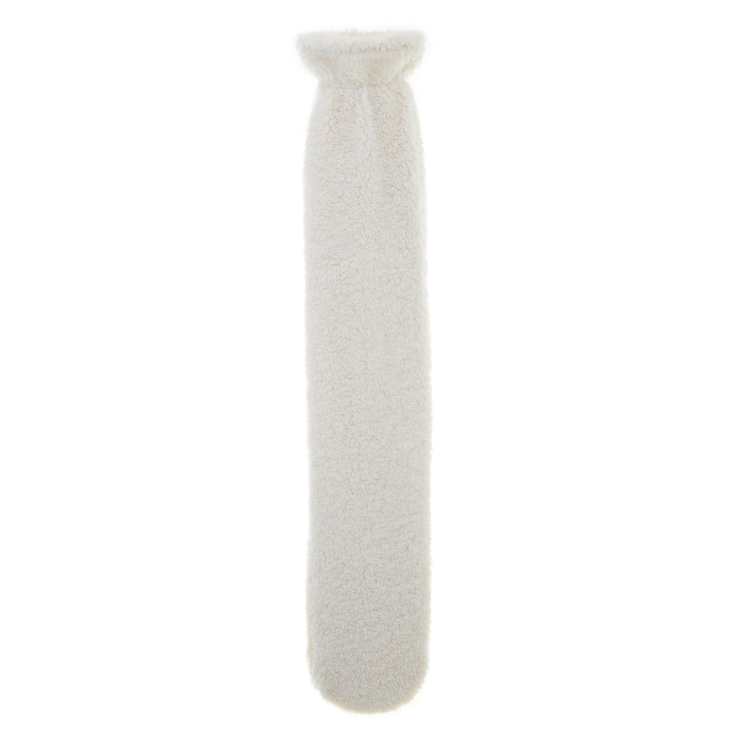 Long Hot Water Bottle - Cream Teddy Boucle