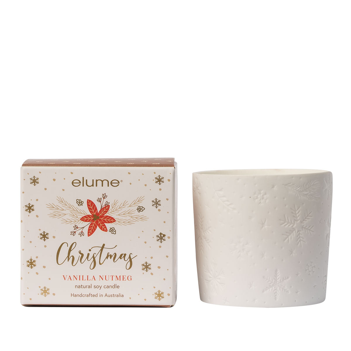 Elegant Christmas Vanilla Nutmeg Soy Candle