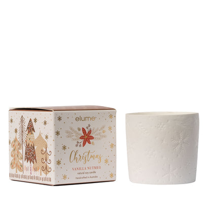 Elegant Christmas Vanilla Nutmeg Soy Candle