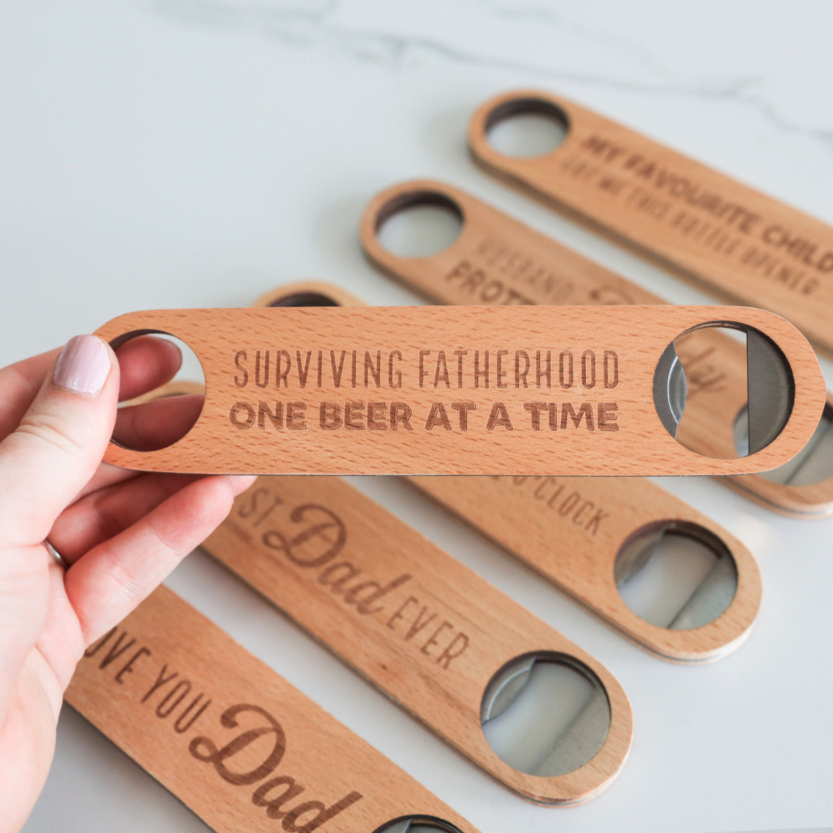 Surviving Fatherhood Bottle Opener