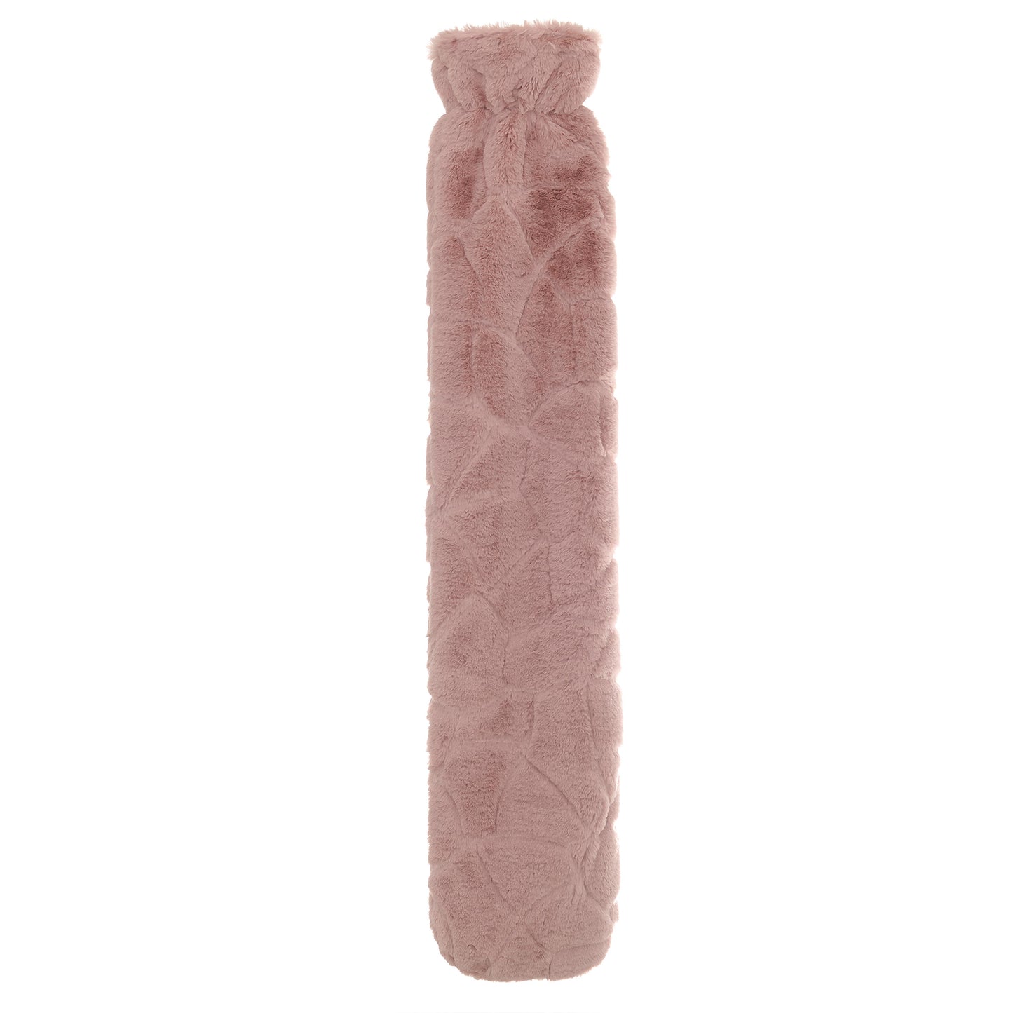 Long Hot Water Bottle - Pink Faux Fur