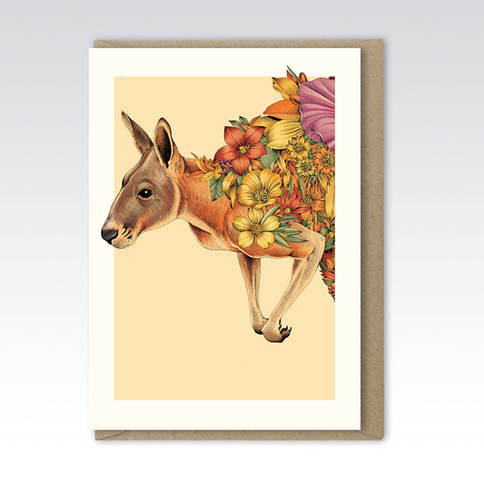 Red Kangaroo Greeting Card